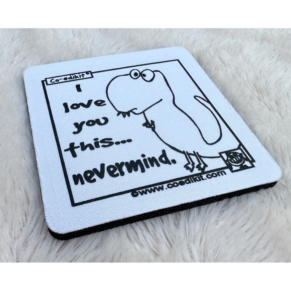 NEW Co-edikit I love you this… nevermind. T-Rex drink coaster - Picture 3 of 14